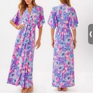 Lilly Pulitzer Wisteria Elbow Sleeve Maxi Dress